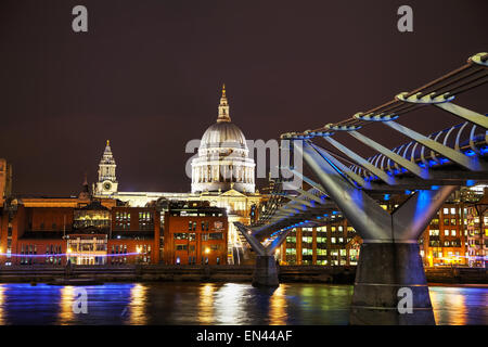 Saint Paul's cathedral in London, United Kingdom in the evening Stock Photo