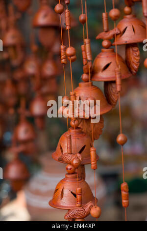 clay hanging bells Stock Photo