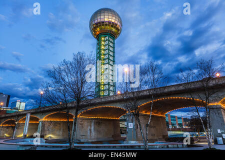 Sunsphere in World's Fair Park, Knoxville, Tennessee. Stock Photo