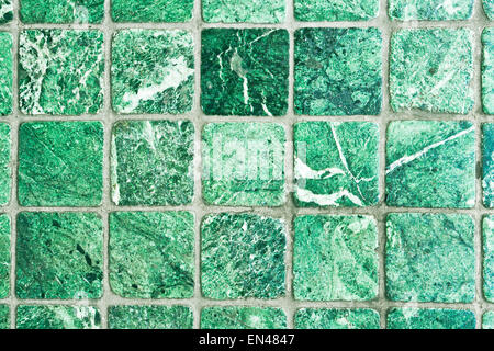 Green stone floor tiles as a background Stock Photo