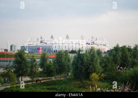Olympic Stadium at Olympic Park, Stratford, London, UK Stock Photo