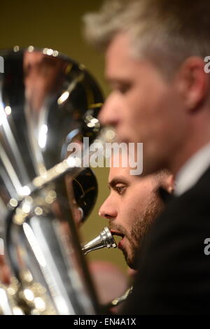 Grimethorpe Colliery Band in concert, Barnsley, UK. Picture: Scott Bairstow/Alamy Stock Photo