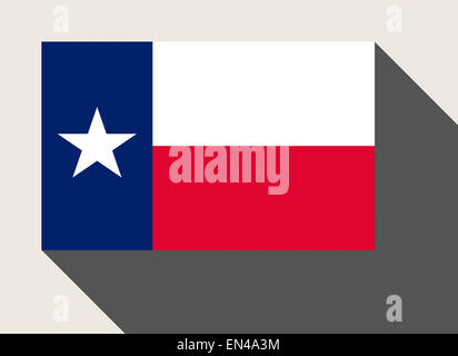 American State of Texas flag in flat web design style. Stock Photo