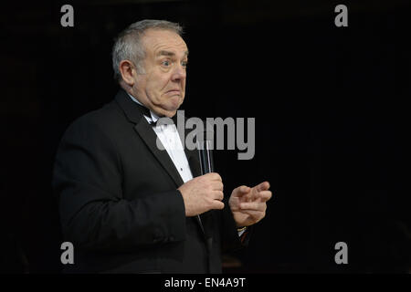 Conductor Brian Grant: Grimethorpe Colliery Band in concert at Barnsley, UK. 6th November 2014. Picture: Scott Bairstow/Alamy Stock Photo