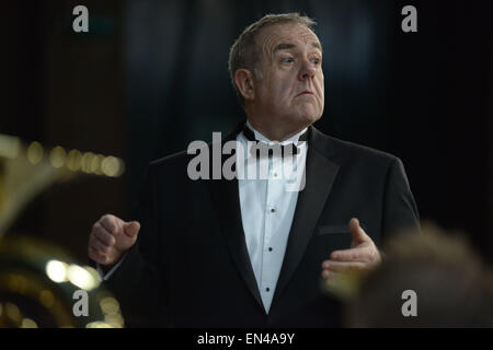 Conductor Brian Grant: Grimethorpe Colliery Band in concert at Barnsley, UK. 6th November 2014. Picture: Scott Bairstow/Alamy Stock Photo