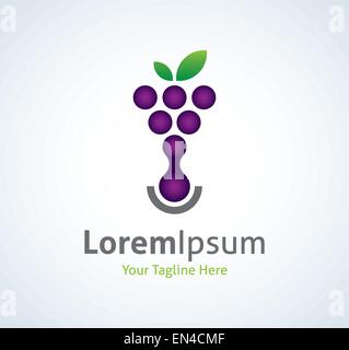 Grape icon vector illustration logo design Stock Vector Image & Art - Alamy