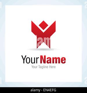 Corporate vision red inspiration graphic design logo icon Stock Vector