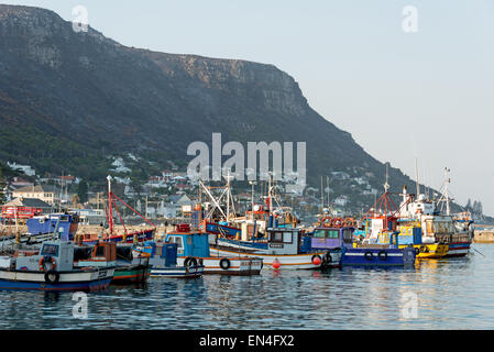 Fishing boats in harbour, Simon’s Town (Simonstad), Cape Peninsula, Western Cape Province, Republic of South Africa Stock Photo