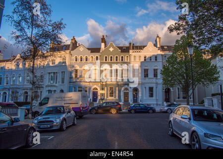 Residential street in the Notting Hill area of London Stock Photo