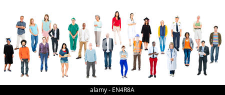 Group of Multiethnic Various Occupations People Stock Photo