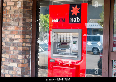 National Australia Bank NAB cashpoint ATM in north sydney,australia Stock Photo