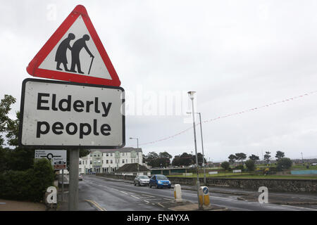 crossing for elderly people in Northern Ireland Stock Photo