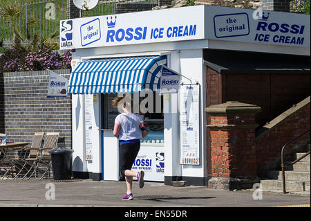 A Rossi Ice Cream outlet on the seafront in Southend, Essex. Stock Photo
