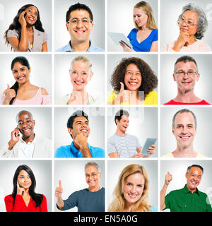 Group of multi ethnic people posing. Stock Photo