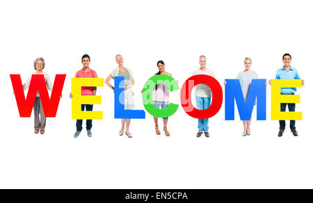 Handwriting Text Welcome To Our Team Word Written On Introducing