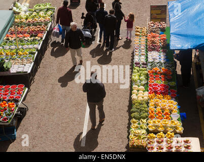 market stalls in Surrey Street Market in Croydon Surrey UK Stock Photo