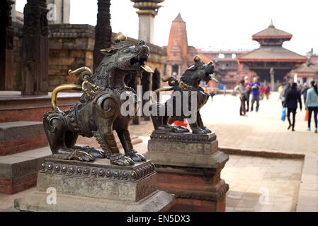 Bhaktapur, Nepal few months before the 7.8 magnitude earthquake Stock Photo