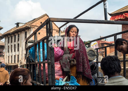 Bhaktapur, Nepal few months before the 7.8 magnitude earthquake Stock Photo