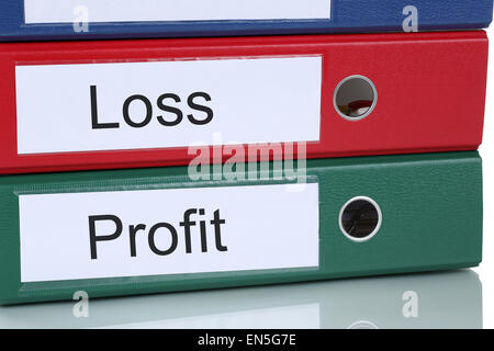 Loss and profit finances in company business concept Stock Photo
