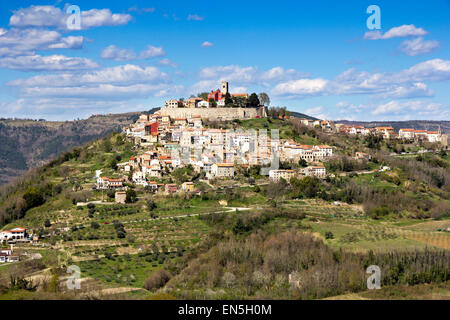 Motovun, a small picturesque medieval town in Istria, Croatia Stock Photo