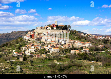 Motovun, a small picturesque medieval town in Istria, Croatia Stock Photo