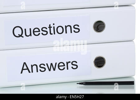 Question and answer problem solution business concept Stock Photo