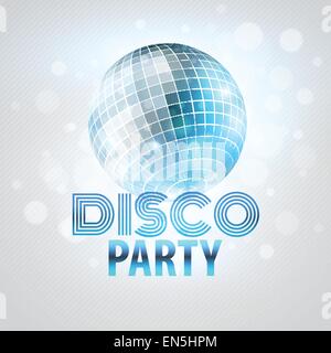 Disco party. Mirror sphere Vector illustration EPS 10 Stock Vector