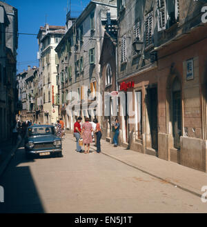 Urlaub in Rovinj, Kroatien, Jugoslawien 1970er Jahre. Vacation in Rovinj, Croatia, Yugoslavia 1970s. Stock Photo