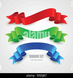 Set of color vector ribbons EPS 10 Stock Vector Image & Art - Alamy
