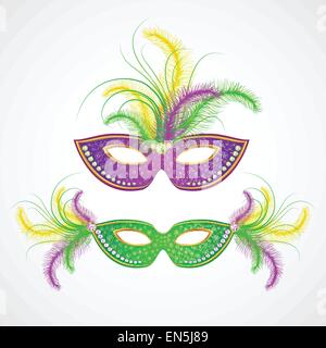 Mardi Gras carnival mask. Vector illustration EPS 10 Stock Vector