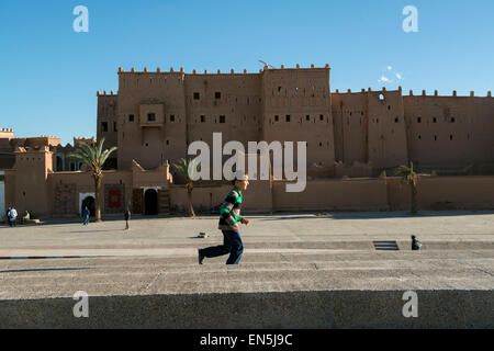 Kasbah Taourirt in eastern Ouarzazate, Morroco. Stock Photo