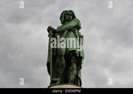 The emblematic statue of  Vercingétorix in Burgundy (East of France). Stock Photo