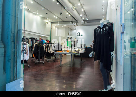 Inside fashionable clothing store soho hi res stock photography and