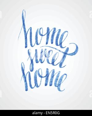 Sweet home hand lettering. Vector EPS 10 Stock Vector