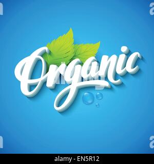 Vector organic background. Hand  drawn lettering EPS 10 Stock Vector