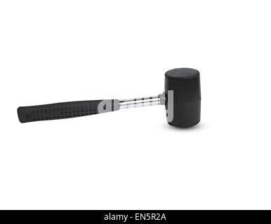 Old Hammer Rubber isolated on white background. Stock Photo