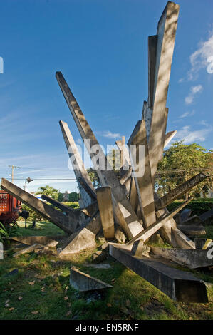 Vertical view of the Armoured Train Museum in Santa Clara. Stock Photo