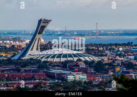 Olympic stadium in Montreal, Quebec, Canada was built as the main venue for  the 1976 Olympics Stock Photo