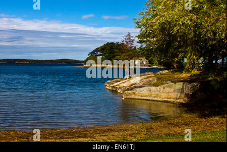 Along the route known as Thousand Islands in upstate New York Stock Photo