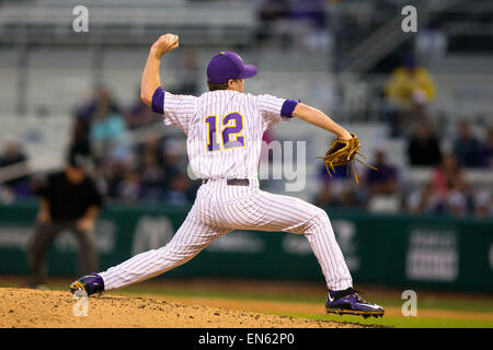 Rouge, Louisiana, USA. 28th Apr, 2015. LSU Tigers pitcher Hunter Devall (12) during the game between LSU and Alcorn State at Alex Box Stadium in Baton Rouge, LA. Credit:  csm/Alamy Live News Stock Photo