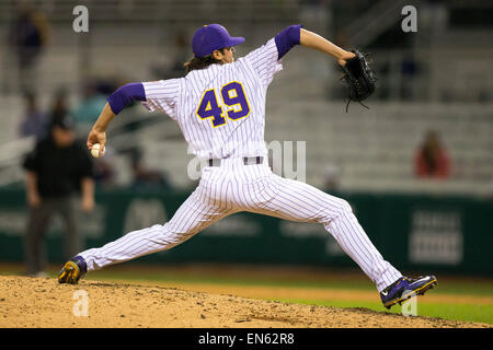 Rouge, Louisiana, USA. 28th Apr, 2015. LSU Tigers pitcher Zac Person (49) during the game between LSU and Alcorn State at Alex Box Stadium in Baton Rouge, LA. Credit:  csm/Alamy Live News Stock Photo