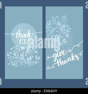 Card with the words thank you. Vector illustration Stock Vector