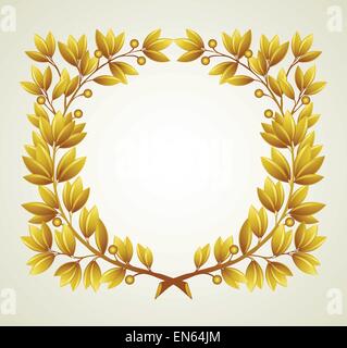 Laurel branch wreath. Vector illustration  EPS 10 Stock Vector