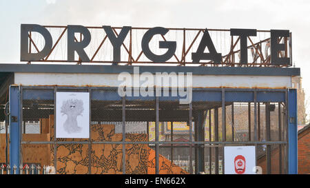 Drygate craft brewery, restaurant and beerhall and bottled beer shop, Glasgow, Scotland, UK Stock Photo