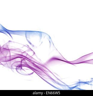 Colorful smoke on white background Stock Photo