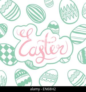 Easter vector with egg pattern Stock Vector