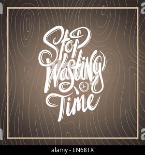 Stop wasting time vector Stock Vector