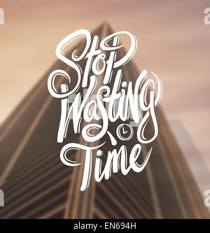 Stop wasting time vector Stock Vector