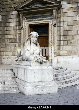 Sphinx statue at Opera House in Budapest, Hungary Stock Photo