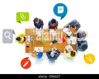 Diverse People Working On Computers Stock Photo